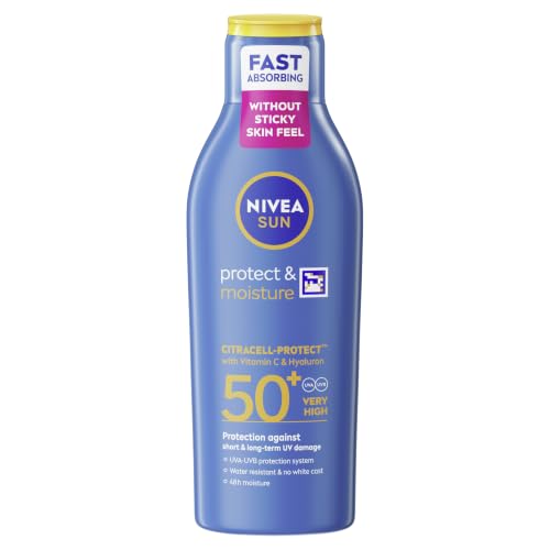 NIVEA SUN Protect & Moisture Sun Lotion | SPF 20+, 30+ & 50+ | 200 ml