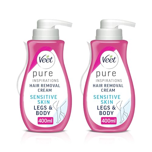 Veet Pure Legs & Body Hair Removal Cream 800ml (2 x 400ml) – Sensitive Skin