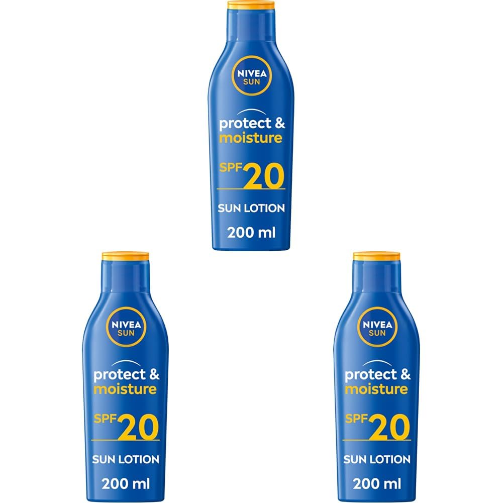 NIVEA SUN Protect & Moisture Sun Lotion | SPF 20+, 30+ & 50+ | 200 ml