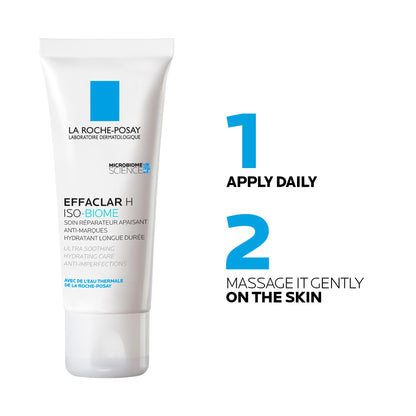 La Roche-Posay Effaclar H Iso-Biome Soothing Moisturiser Cream, 40ml