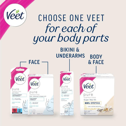 Veet Pure Legs & Body Hair Removal Cream 800ml (2 x 400ml) – Sensitive Skin