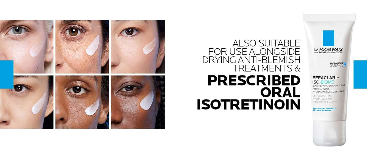 La Roche-Posay Effaclar H Iso-Biome Soothing Moisturiser Cream, 40ml