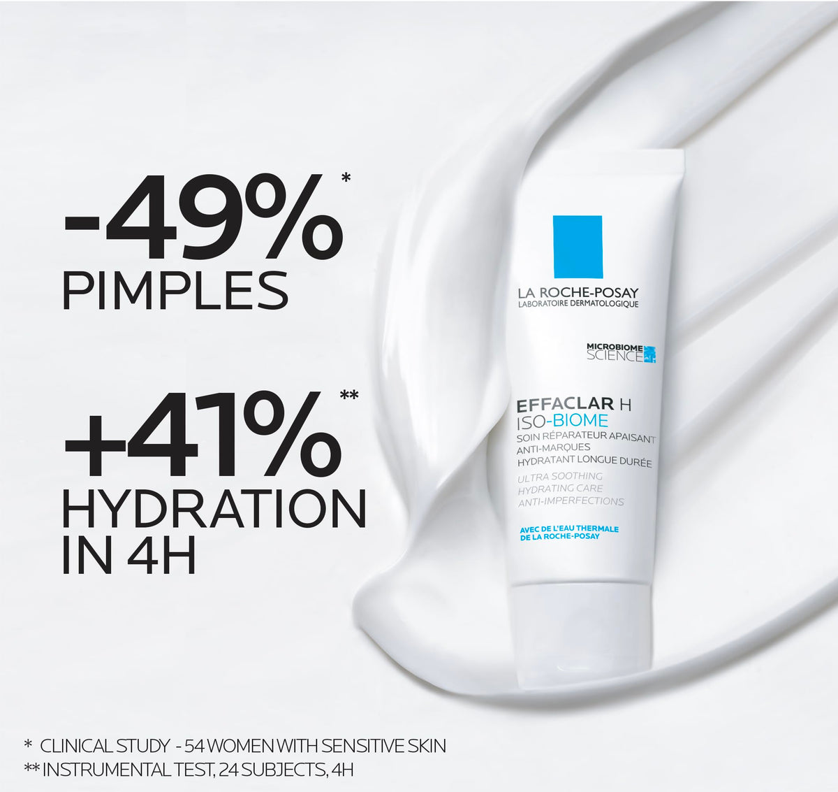 La Roche-Posay Effaclar H Iso-Biome Soothing Moisturiser Cream, 40ml