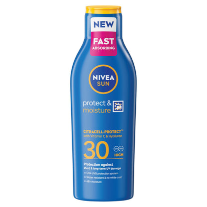 NIVEA SUN Protect & Moisture Sun Lotion | SPF 20+, 30+ & 50+ | 200 ml