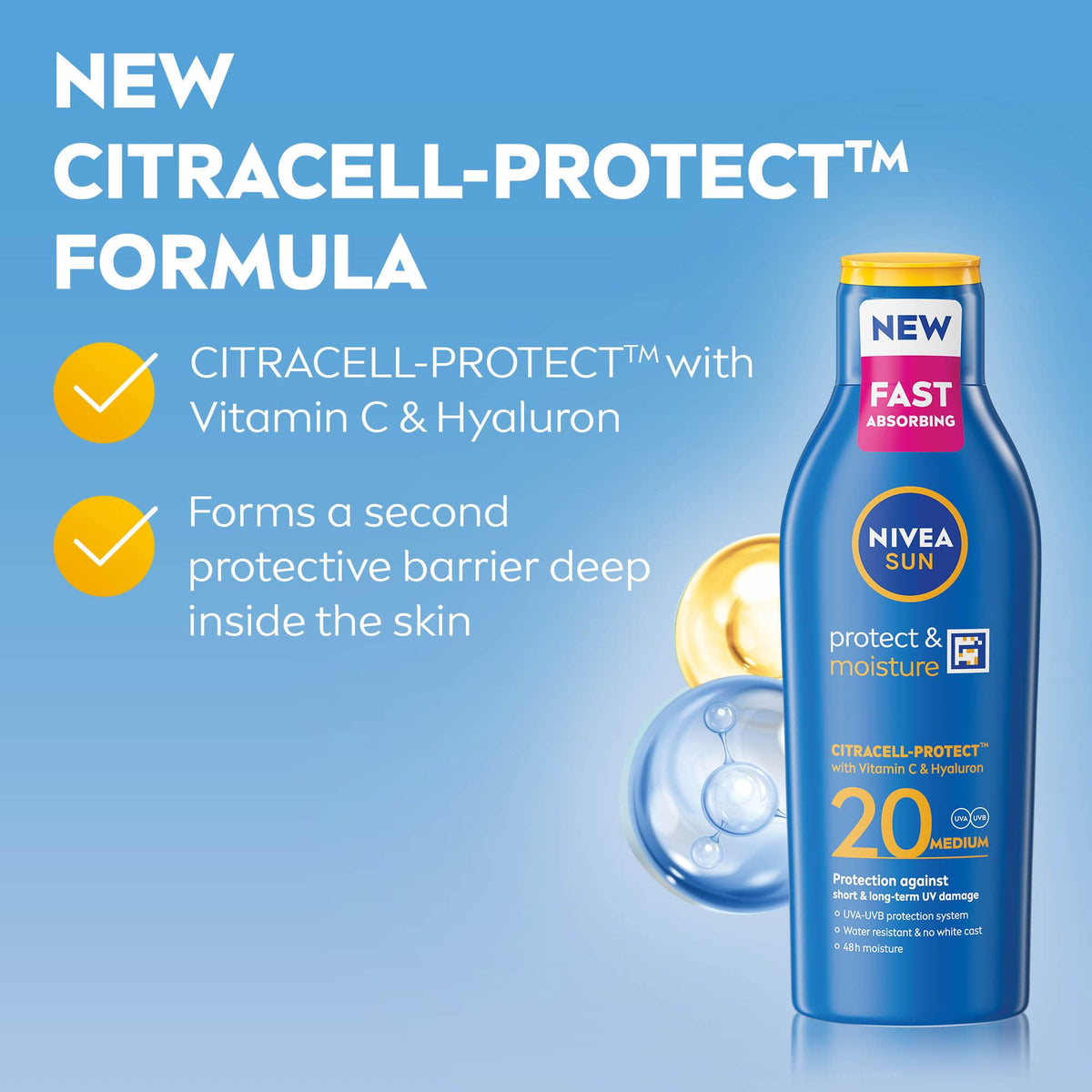 NIVEA SUN Protect & Moisture Sun Lotion | SPF 20+, 30+ & 50+ | 200 ml