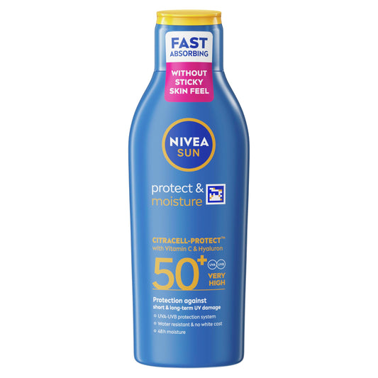 NIVEA SUN Protect & Moisture Sun Lotion | SPF 20+, 30+ & 50+ | 200 ml